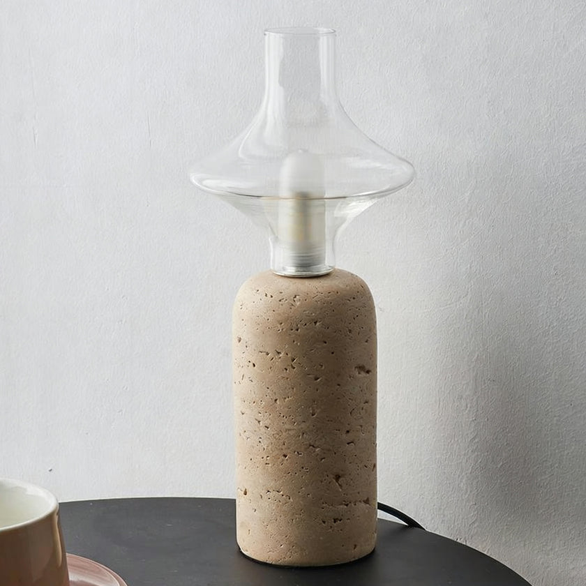Este Travertine Table Lamp
