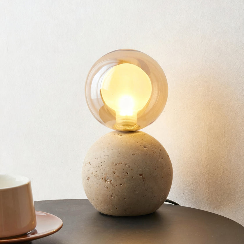 Este Travertine Table Lamp