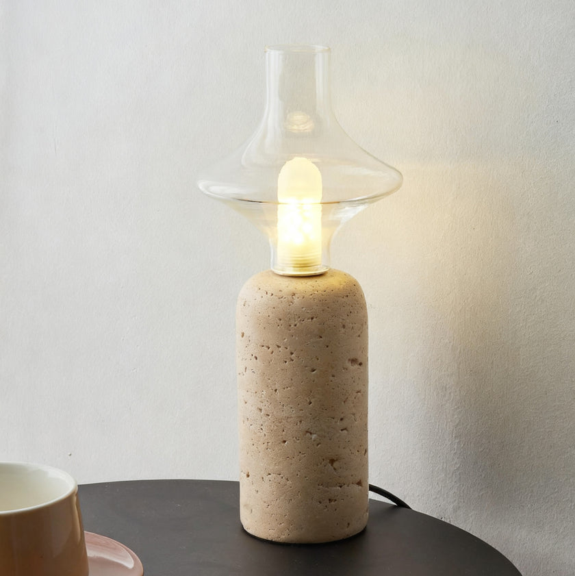 Este Travertine Table Lamp