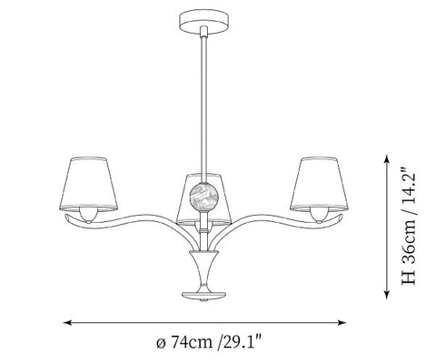 Estelle Chandelier — Dimension drawings 1