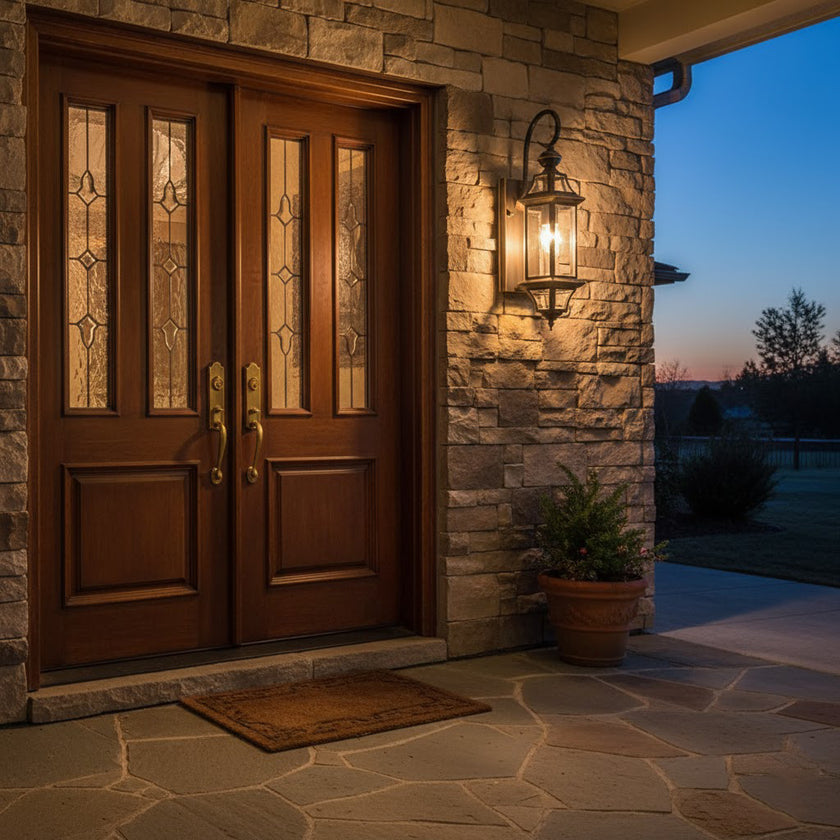 European Style Garden Brass Wall Lamp