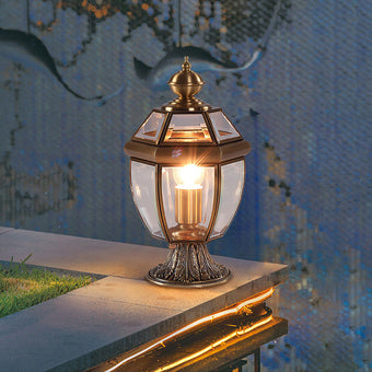 European Brass Garden Table lamp