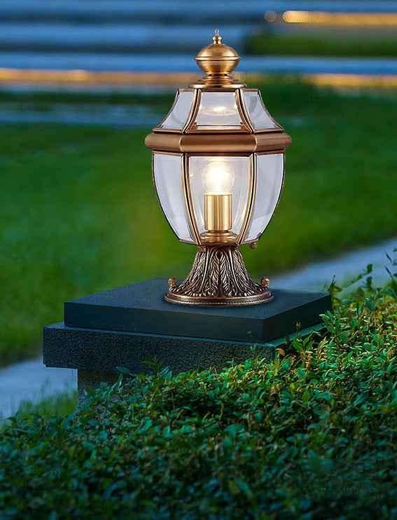 European Brass Garden Table lamp