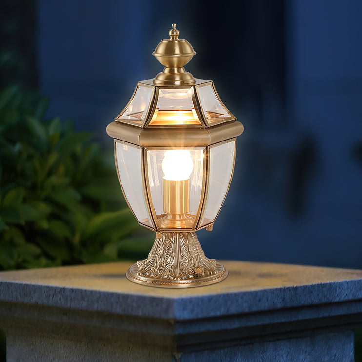 Europäische Messing-Gartentischlampe