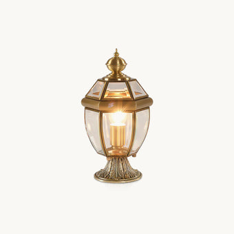 European Brass Garden Table lamp