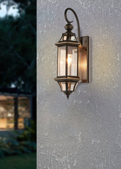 European Style Garden Brass Wall Lamp