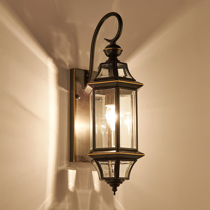 European Style Garden Brass Wall Lamp