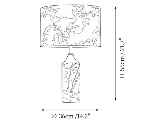 Evandor Table Lamp — Dimension drawings 1