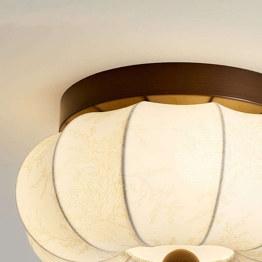 Fabric Pumpkin Ceiling Light