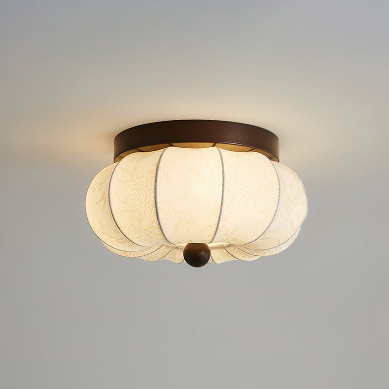 Fabric Pumpkin Ceiling Light