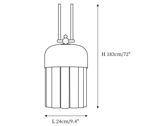 Lampada a Sospensione Felix — Disegni dimensionali 1