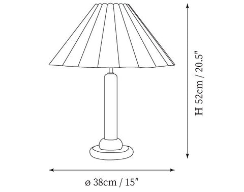 Lampe de table Ferguson — Plans de dimensions 1
