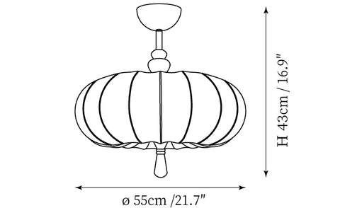 Plafoniera Fioren — Disegni dimensionali 1