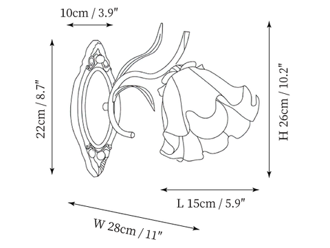 Arandela Floral Glass — Desenhos técnicos 1