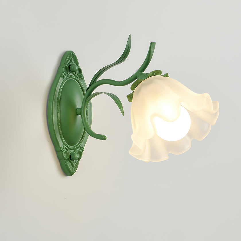 Floral Glass Wall Lamp