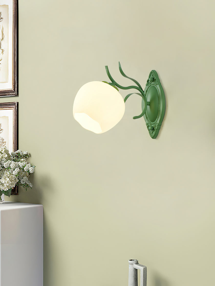 Floral Glass Wall Lamp