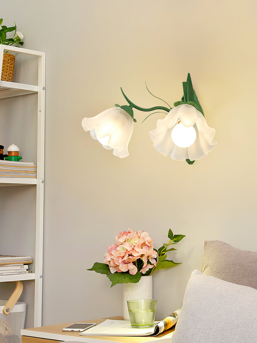 Floral Glass Wall Lamp