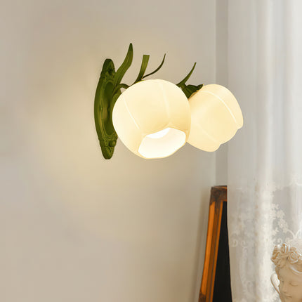 Floral Glass Wall Lamp