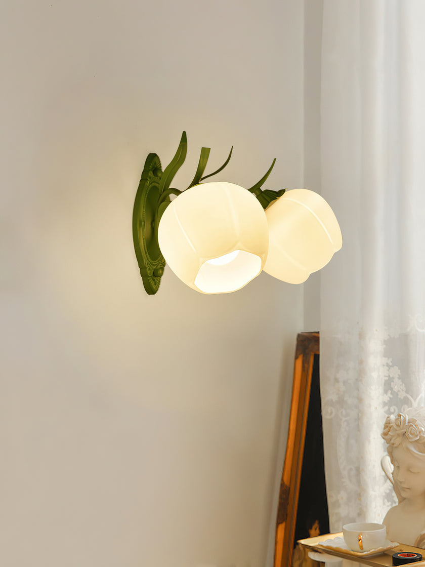 Floral Glass Wall Lamp