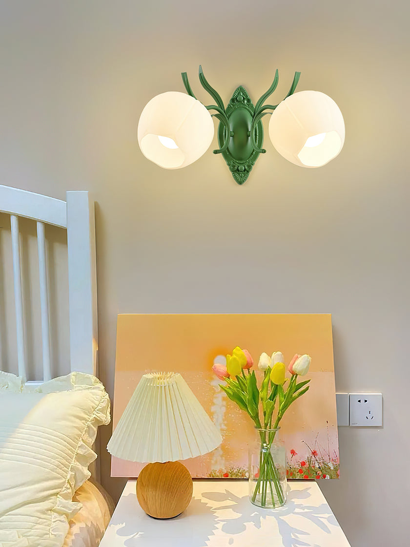 Floral Glass Wall Lamp