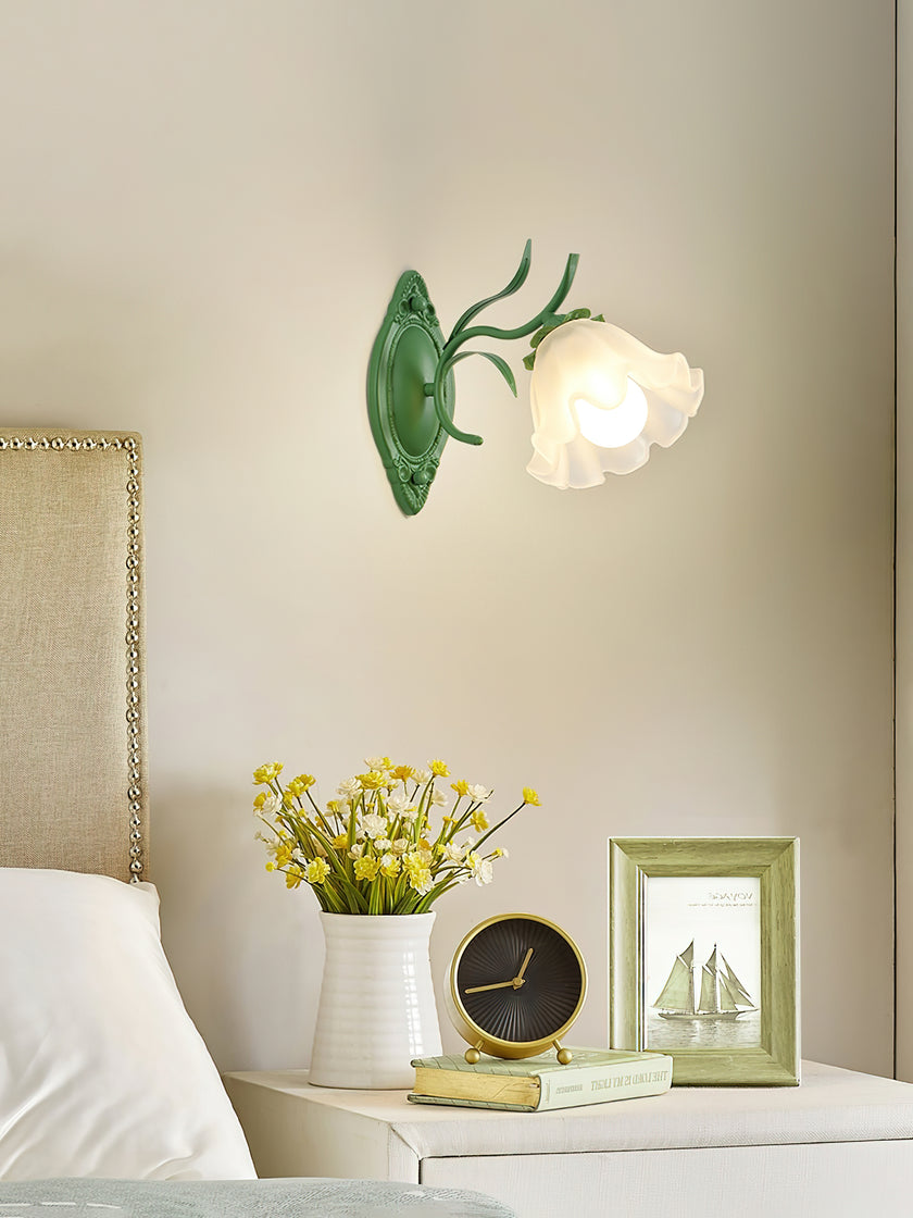 Floral Glass Wall Lamp