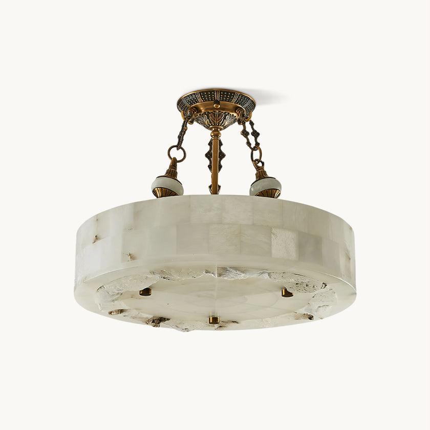 Fluted Alabaster Ceiling Lamp