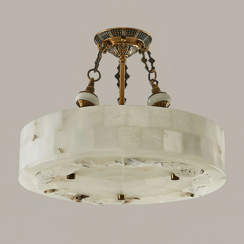 Fluted Alabaster Ceiling Lamp