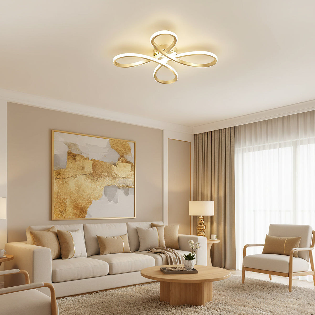 Four-Leaf Clover Silicone Ceiling Lamp – detail 2