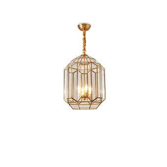 Foyer Lantern Glass Pendant Light