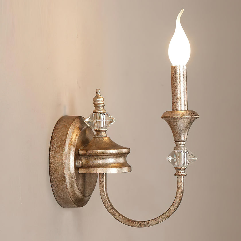 French Medieval Candlestick Wall Lamp