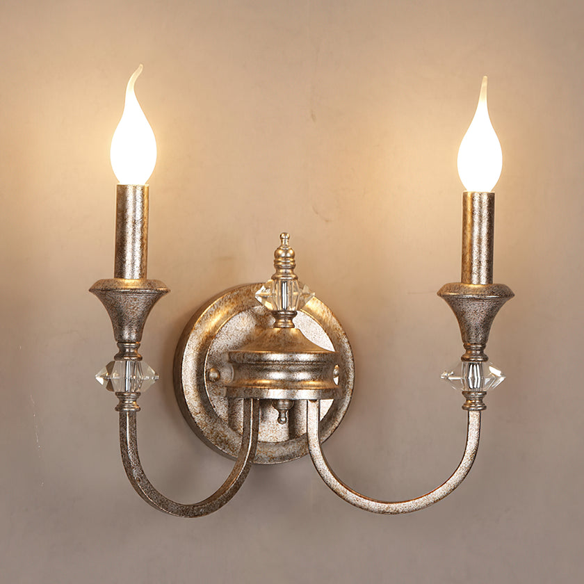 French Medieval Candlestick Wall Lamp