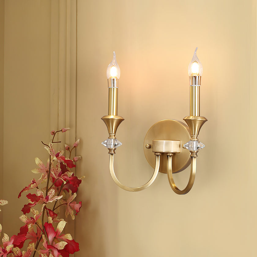 French Medieval Candlestick Wall Lamp