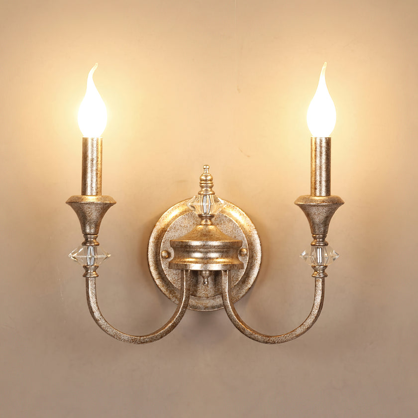 French Medieval Candlestick Wall Lamp