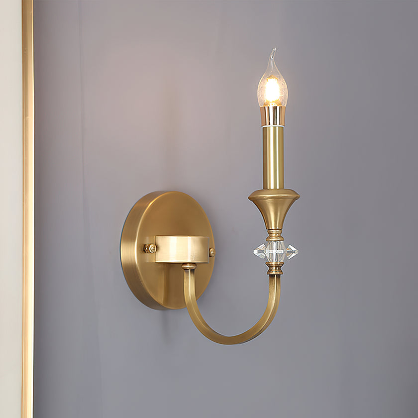 French Medieval Candlestick Wall Lamp