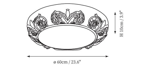 Plafoniera Retrò Francese — Disegni dimensionali 1