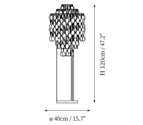 Fun Shell Floor Lamp — Dimension drawings 1