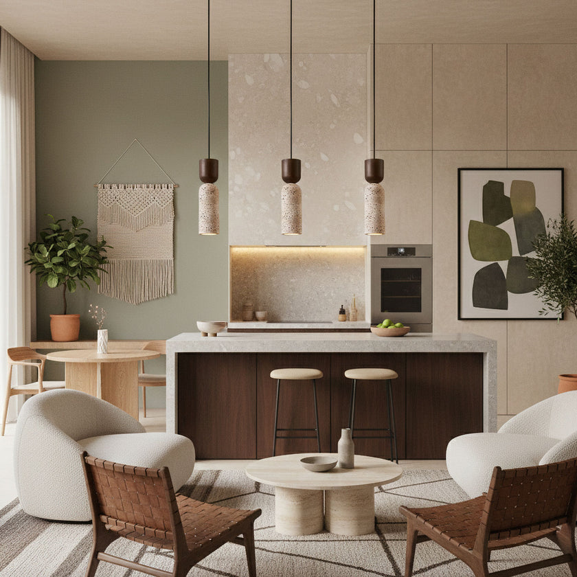 Galatea Travertine Pendant Lamp