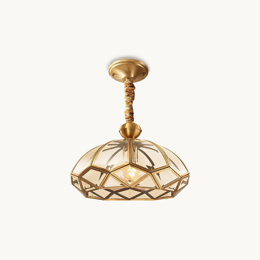 Geometric Brass Chandelier