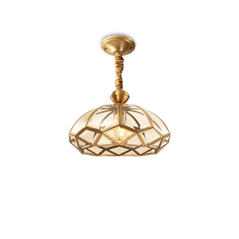 Geometric Brass Chandelier