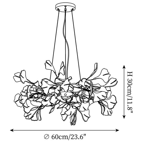 Lustre Ginkgo P — Desenhos técnicos 1