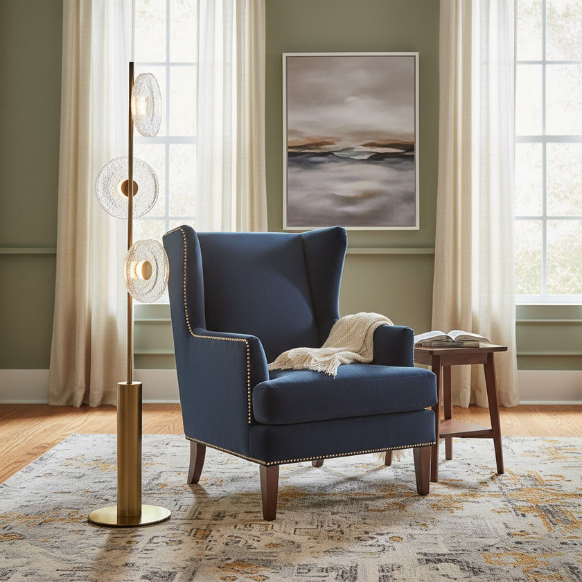 Glacier Crackle Floor Lamp