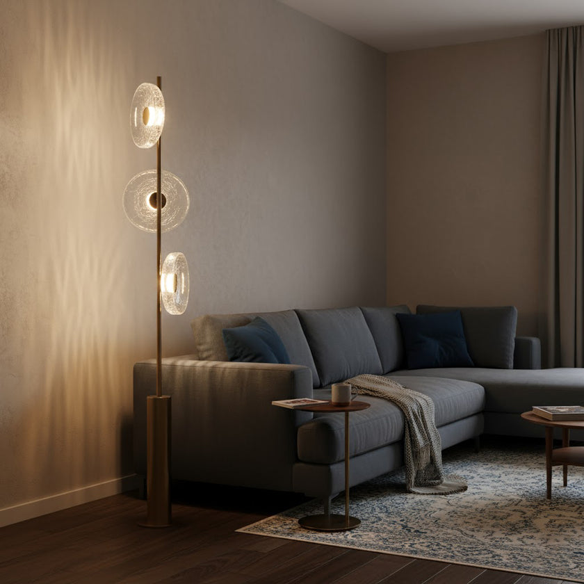 Glacier Crackle Floor Lamp