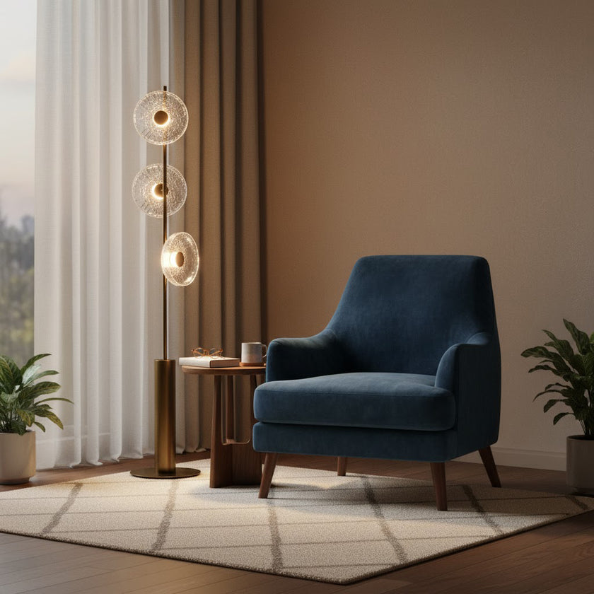Glacier Crackle Floor Lamp