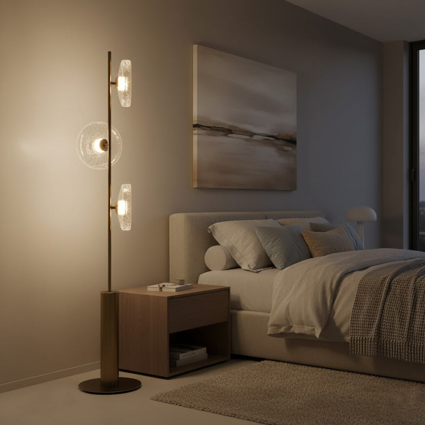 Glacier Crackle Floor Lamp