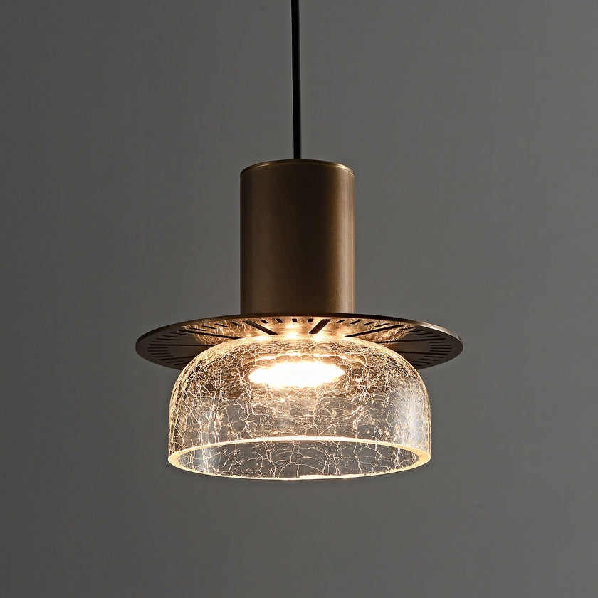 Glacier Crackle Glass Pendant Lamp