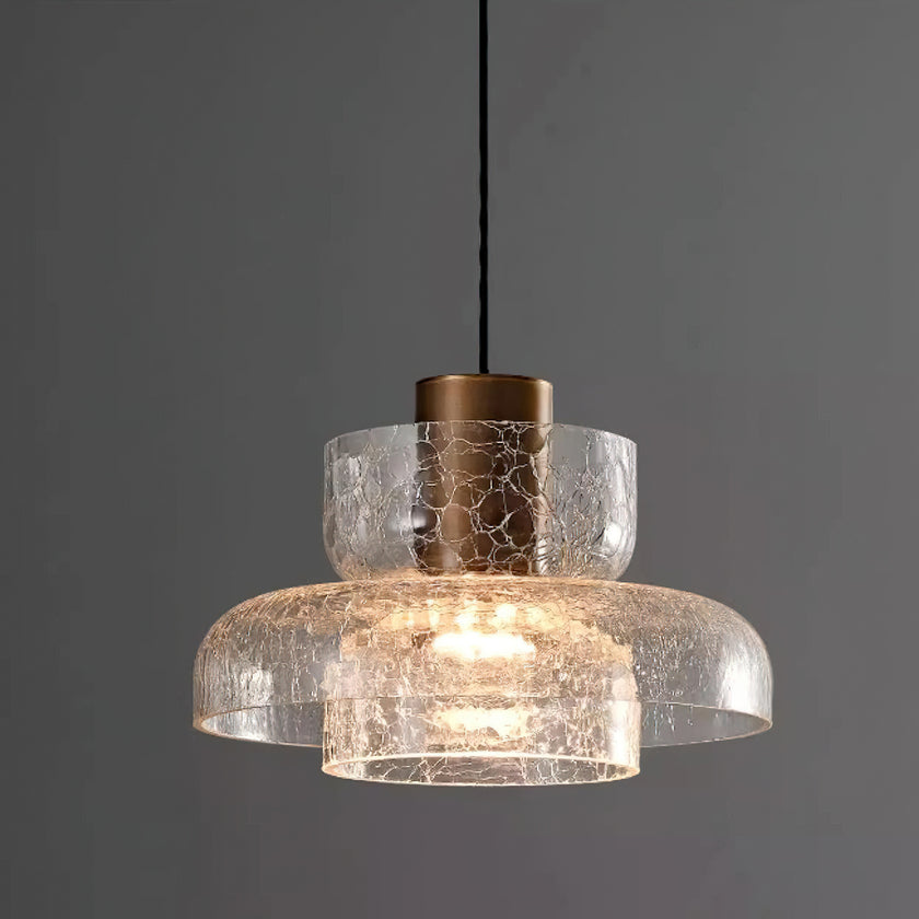 Glacier Crackle Glass Pendant Lamp