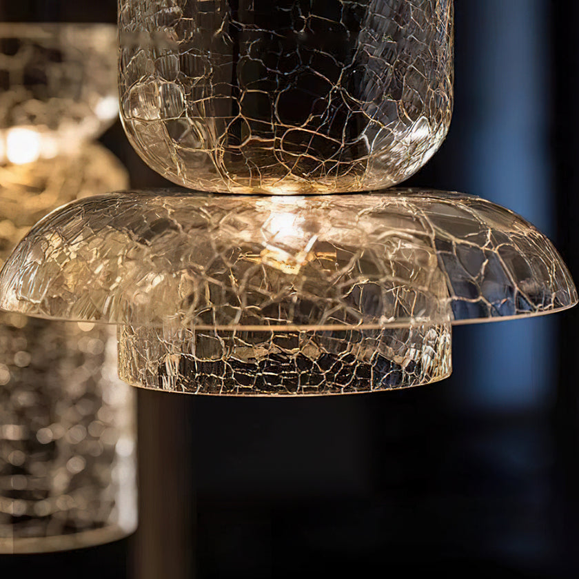 Glacier Crackle Glass Pendant Lamp