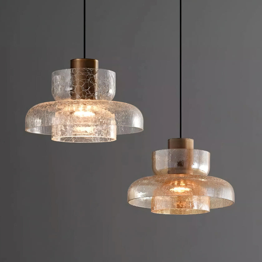 Glacier Crackle Glass Pendant Lamp