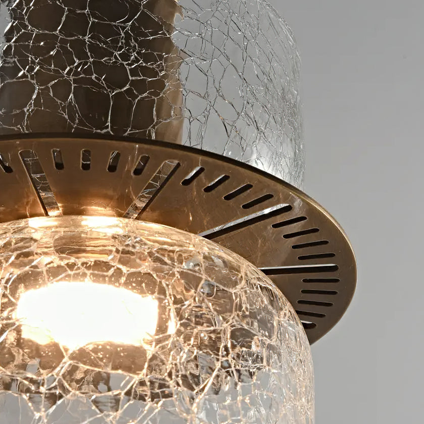 Glacier Crackle Glass Pendant Lamp