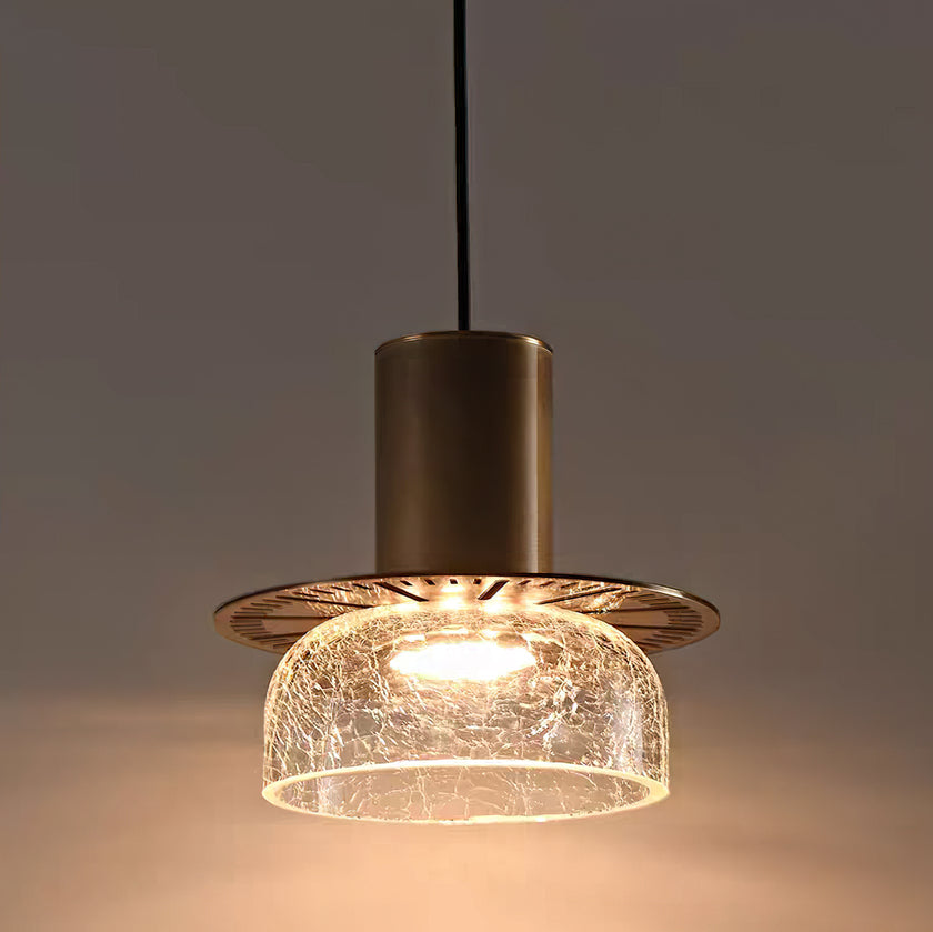 Glacier Crackle Glass Pendant Lamp